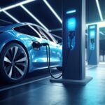 Electric Car at Charging Station